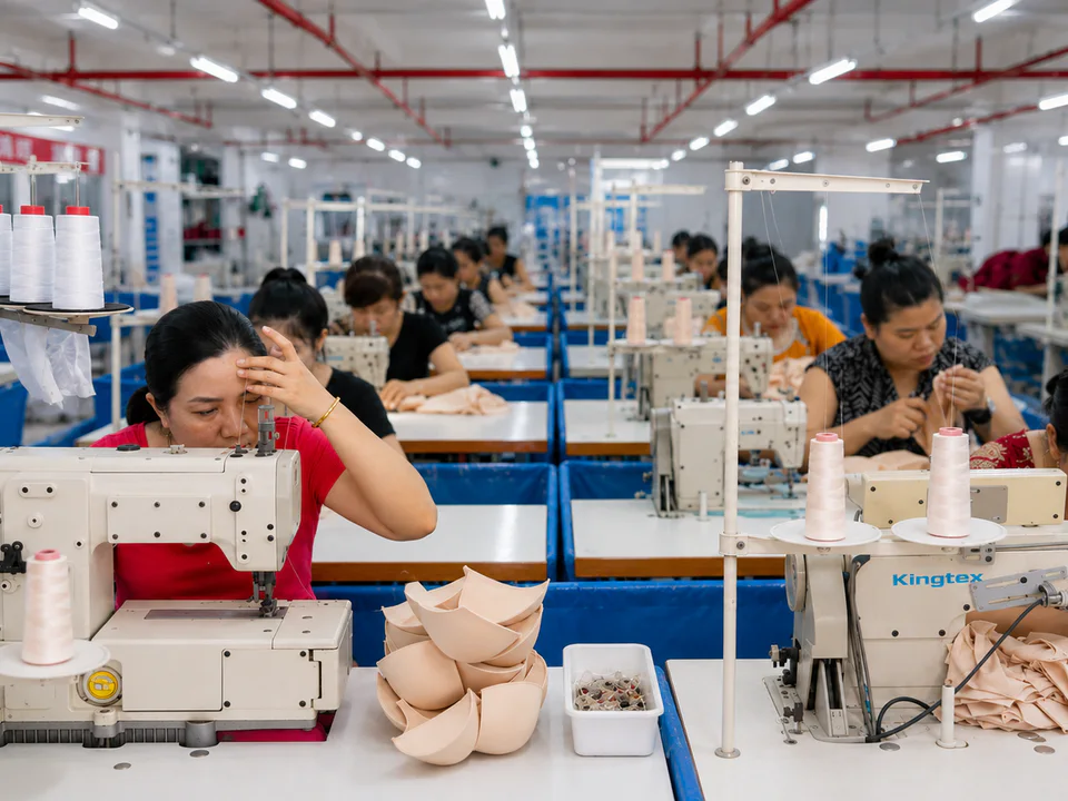 Precision lingerie stitching